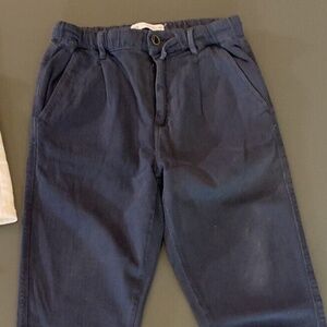 Zara Navy Skinny Drawstring Pants size 11/12 NWOT